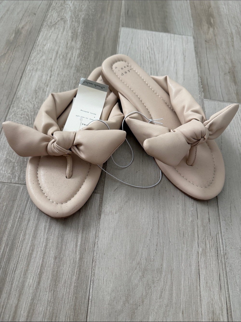 a new day Blush Bow Toe-Post Sandals